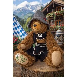 Hermann Old Bavarian Bear Mohair Ltd Ed #677/2000 Germany w Box & Tags